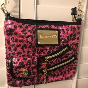 Betseyville Sequined Pink Cheetah Crossbody Bag